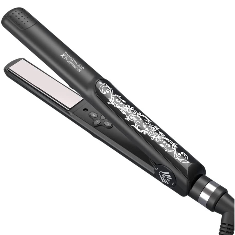 Jinri Titanium Flat Iron, Professional 1 Inch Ceramic Hair Straightener Auto Shu